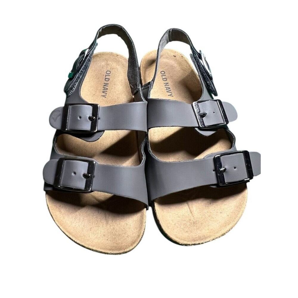 Old Navy Boys Size 10 Faux-Leather Strap Sandals Dark Brown